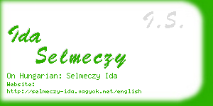 ida selmeczy business card